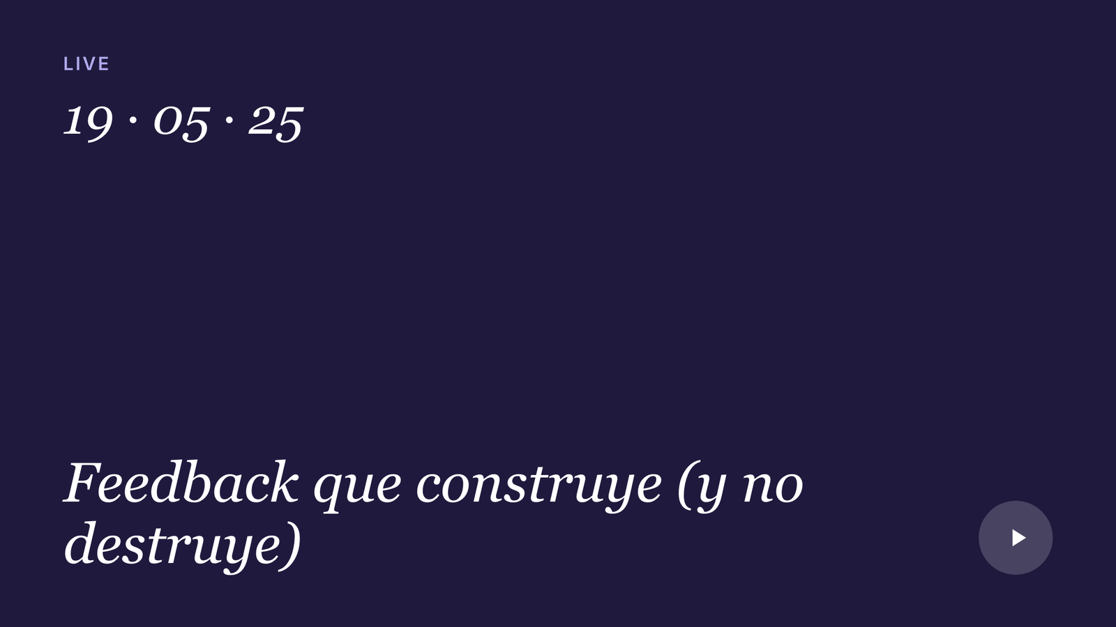 Live del track 1